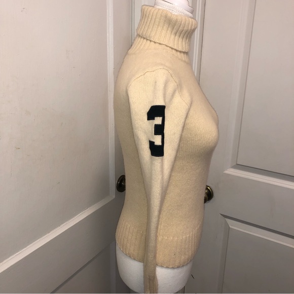 Polo by Ralph Lauren ladies lambs wool knitted turtleneck sweater sz small 8/10 - Picture 3 of 5